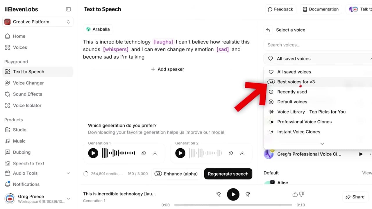 Filtering the voice library for V3-optimized characters