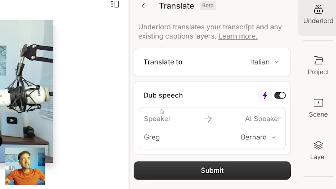 Choosing a stock AI voice for dubbing