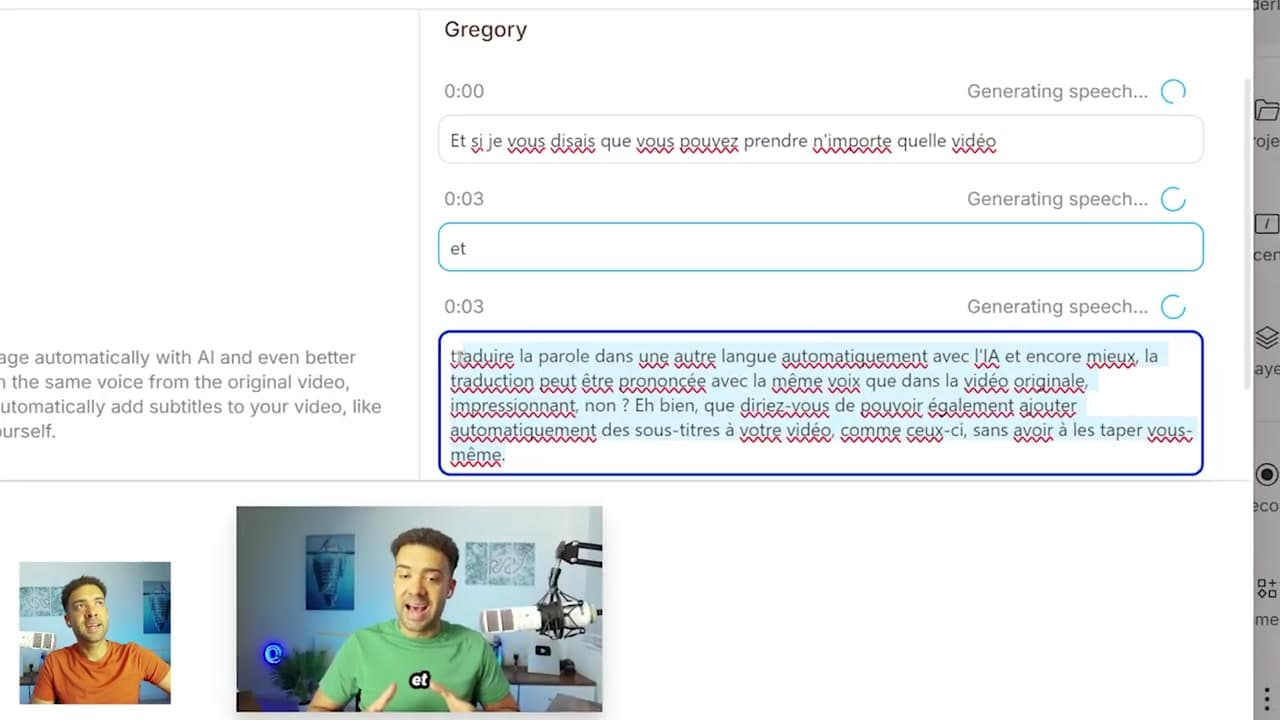 Generating French speech with a cloned voice
