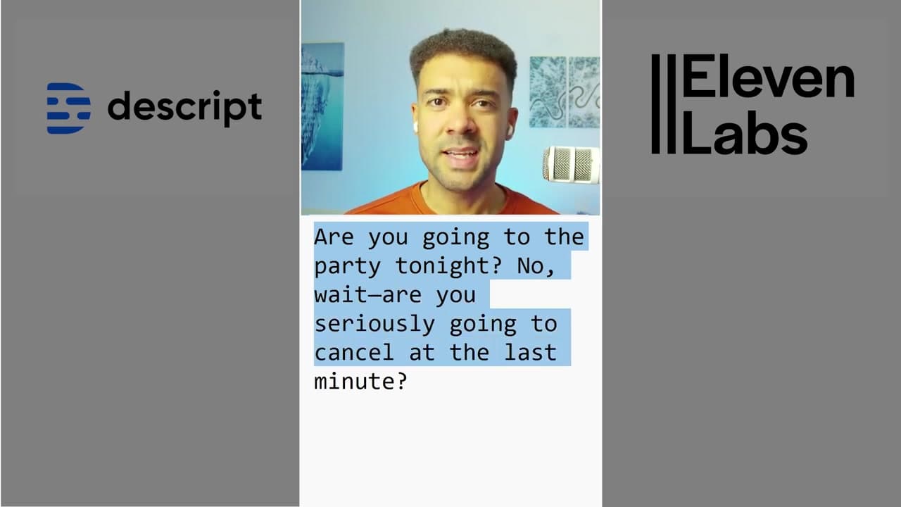 Editing punctuation and word pacing in the audio timeline