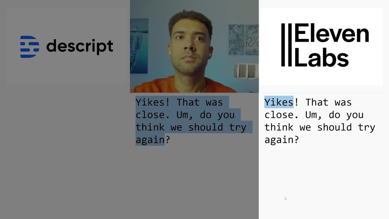 Synthesizing filler words like "um" and exclamation marks inside the voice cloning software