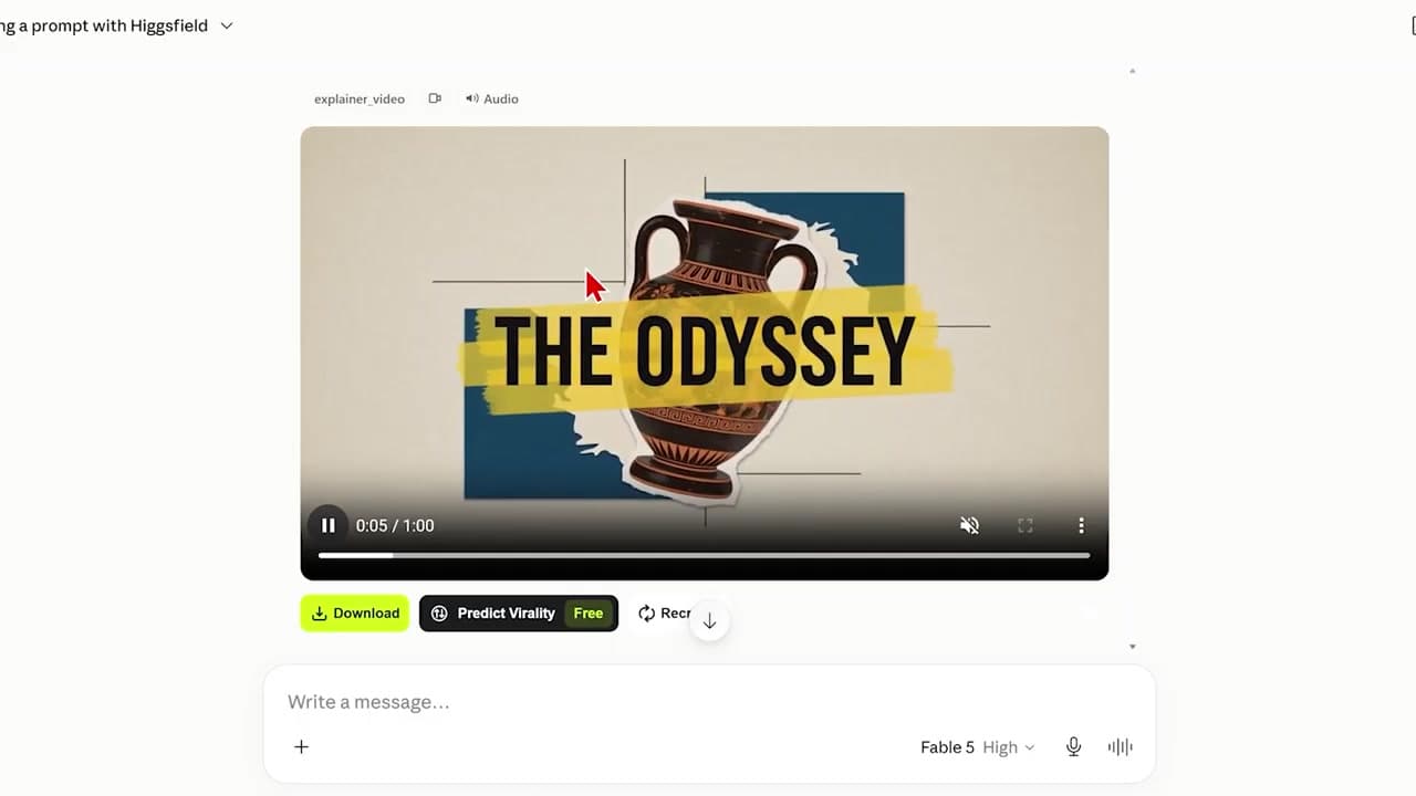 Finished Vox-Style Video Output in Claude