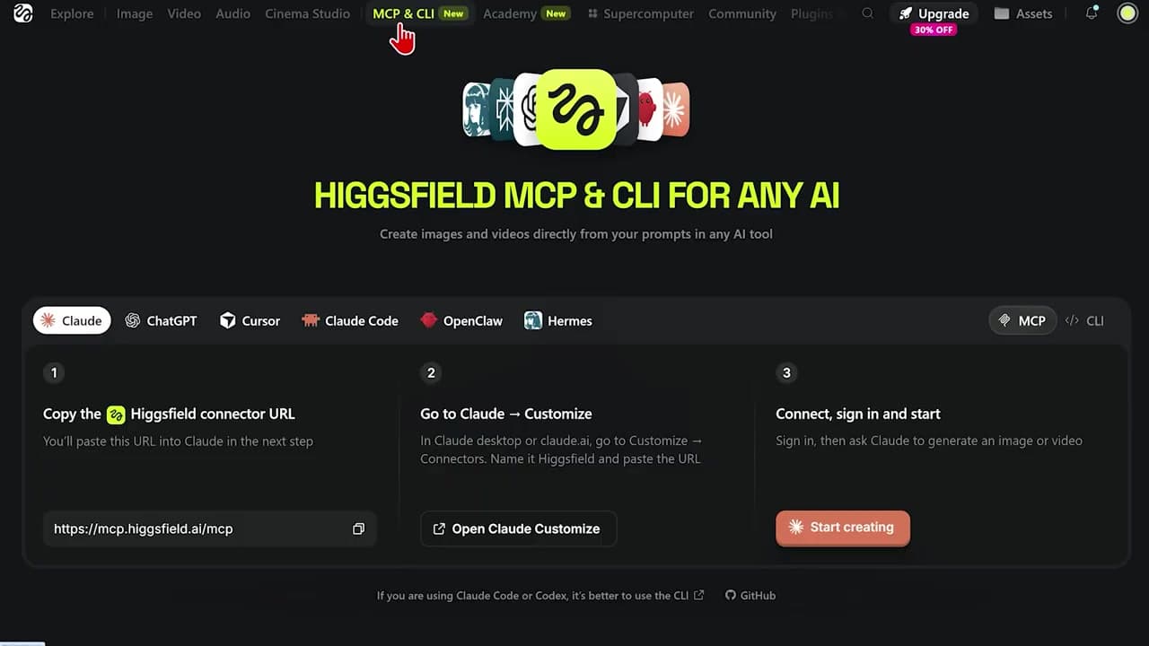Higgsfield MCP & CLI Setup Instructions