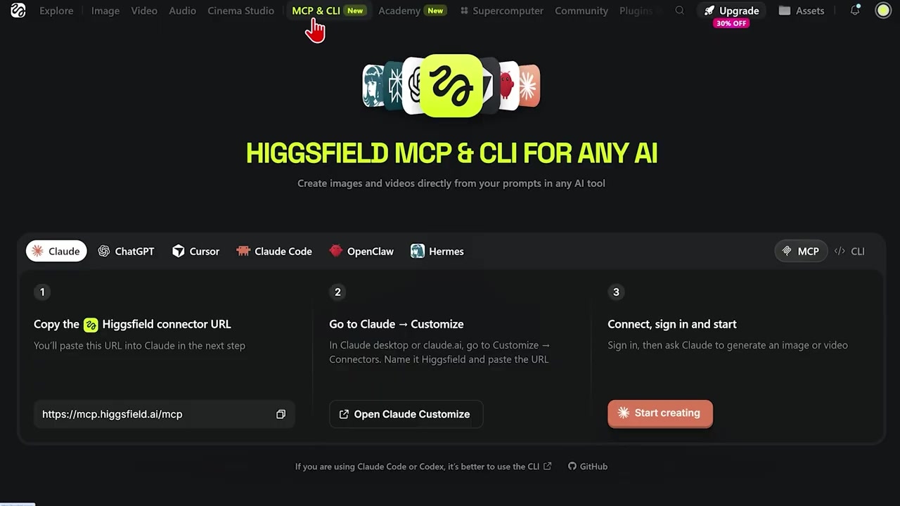 Higgsfield MCP & CLI Setup Instructions