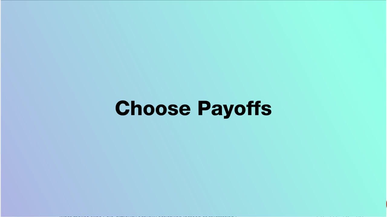 Hooks and Payoffs Selection Screens