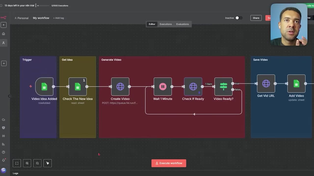 n8n Workflow Canvas