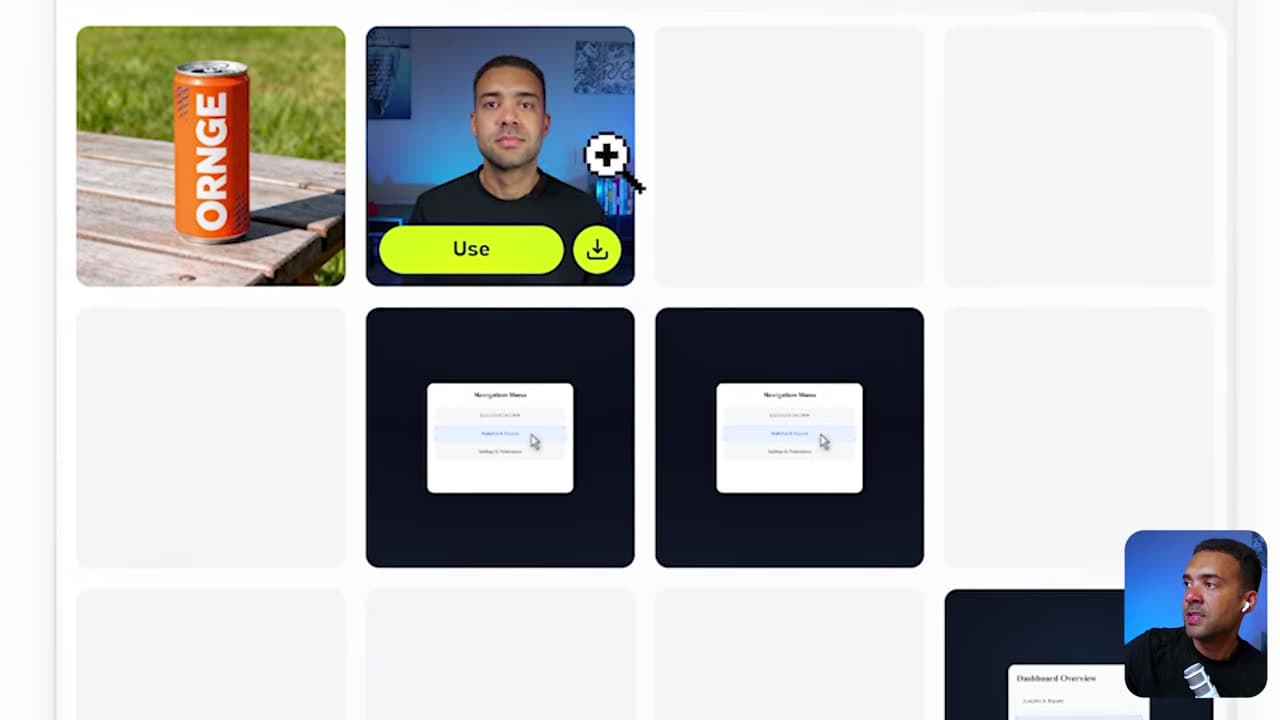 Higgsfield media asset panel inside Claude UI