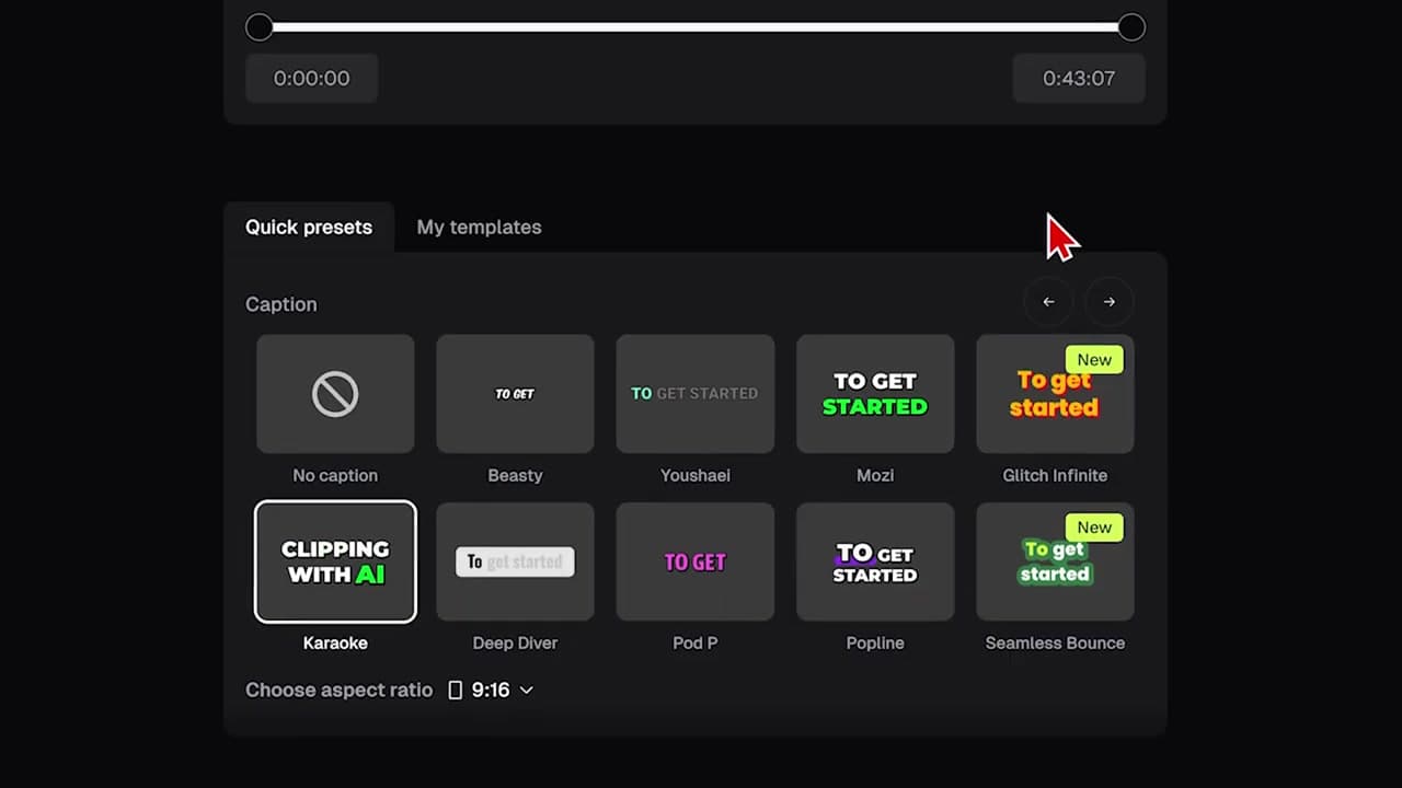 Configuring clip length targets, genres, and layout presets in OpusClip