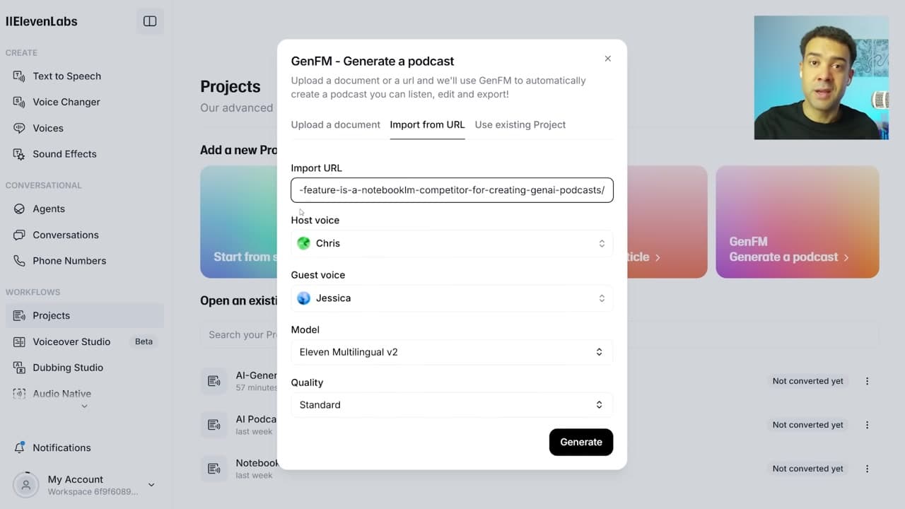 Inputting Your Content Source in GenFM