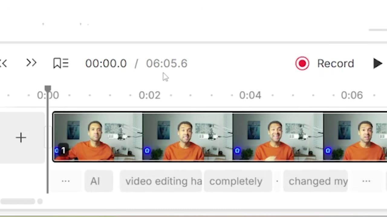 Descript timeline shrinking dramatically after bulk silence removal is executed