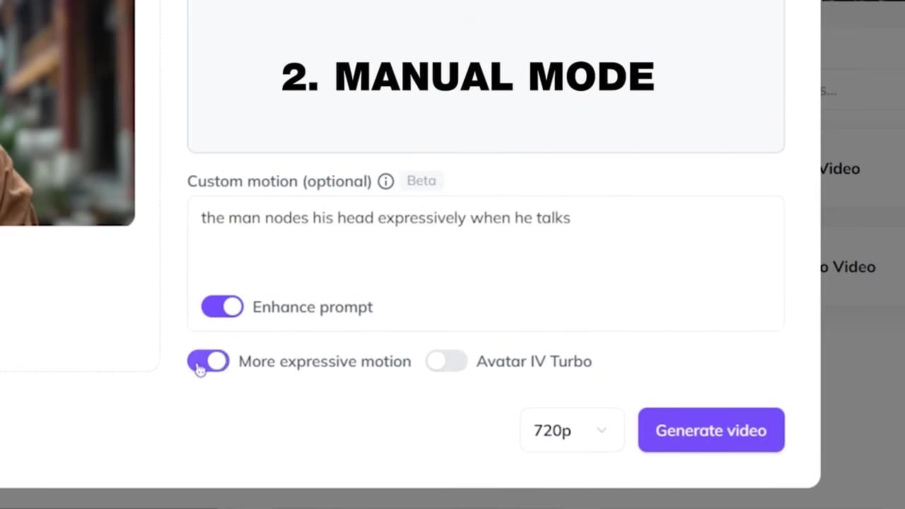 Setting up gesture controls, manual prompts, and turning off the Turbo setting