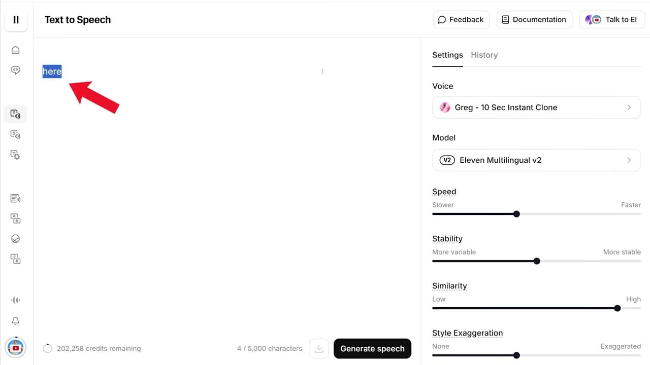 Generating audio from the beginner voice clone