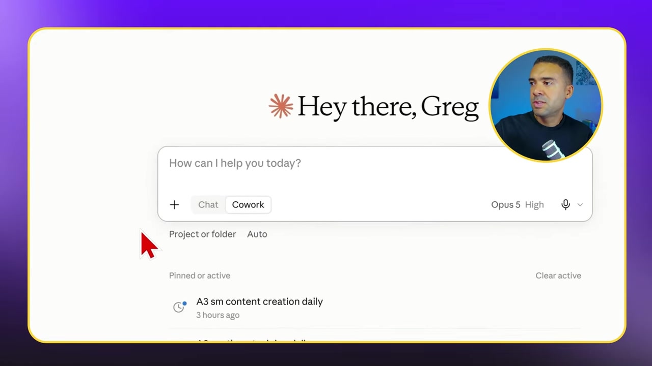 Claude Cowork toggle in the Claude interface